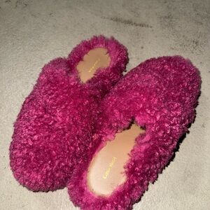 Other Story Fuzzy Pink Slippers